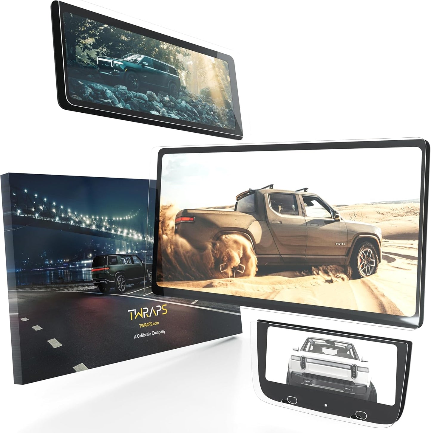 TWRAPS Screen Protectors for Rivian R1S & R1T - 9H Tough Protection