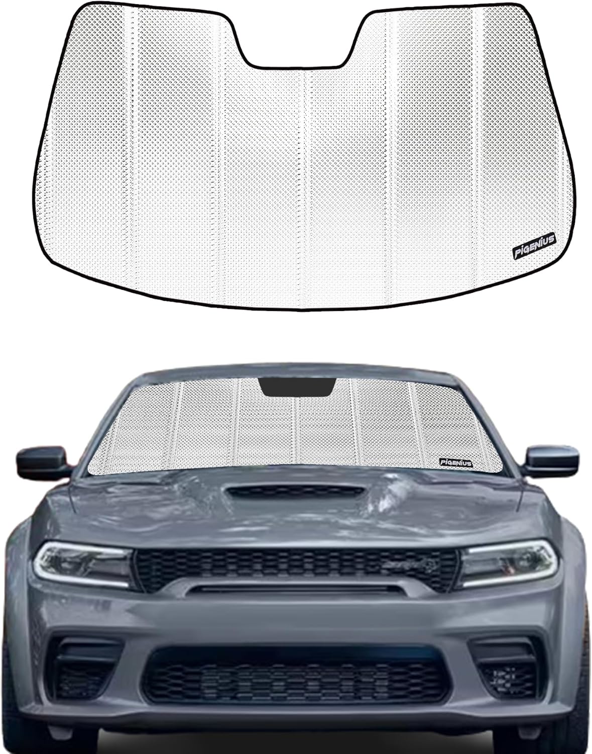 Windshield Sun Shade for Dodge Charger 2011-2023 Custom Fit