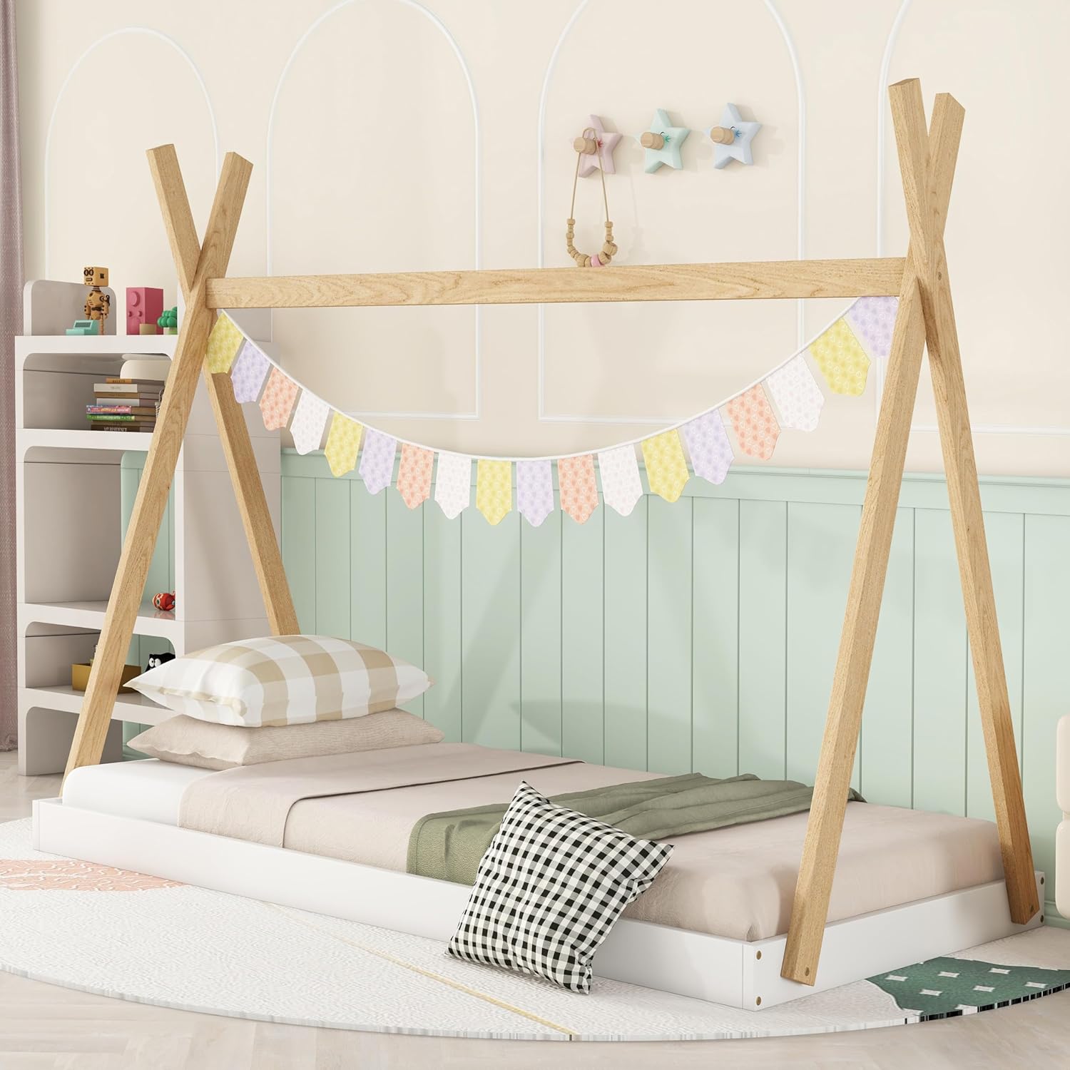 Montessori Teepee Twin Bed Frame - Playful Kids Sleep Solution