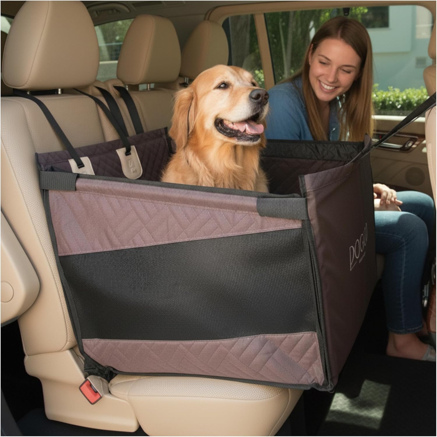 Premium Dog Car Seat Hammock for Large & Medium Dogs Travel