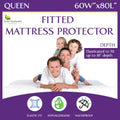 Queen Size Waterproof Mattress Protector Fitted Sheet - Noiseless