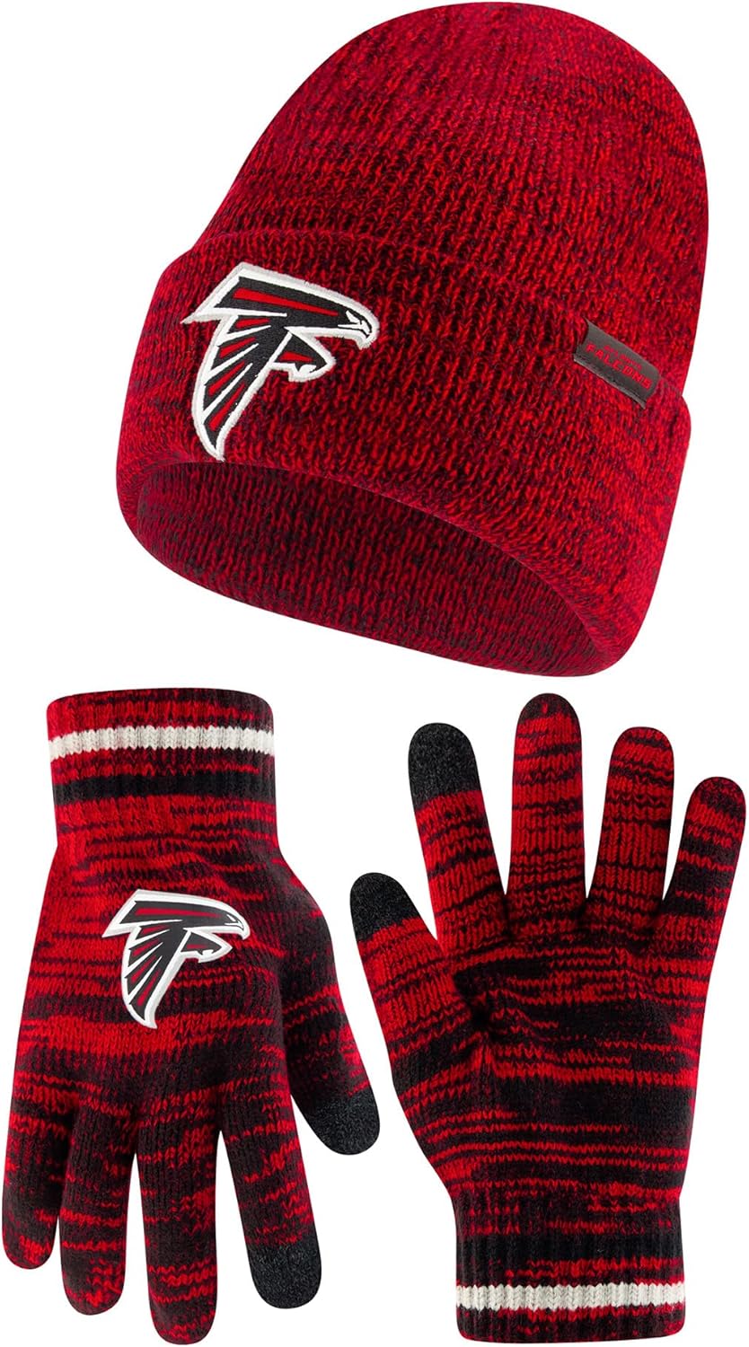 Ultra Game Youth NFL Official Super Soft Knit Beanie and Gloves