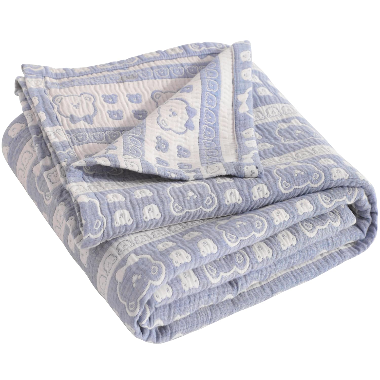 NTBAY 3 Layer Oversized Muslin Cotton Toddler Blanket for All Seasons