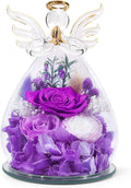 Preserved Rose Angel in Glass - Forever Flower Keepsake