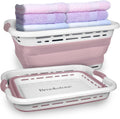 Collapsible Laundry Basket 24in - Large 11 gal Foldable Hamper