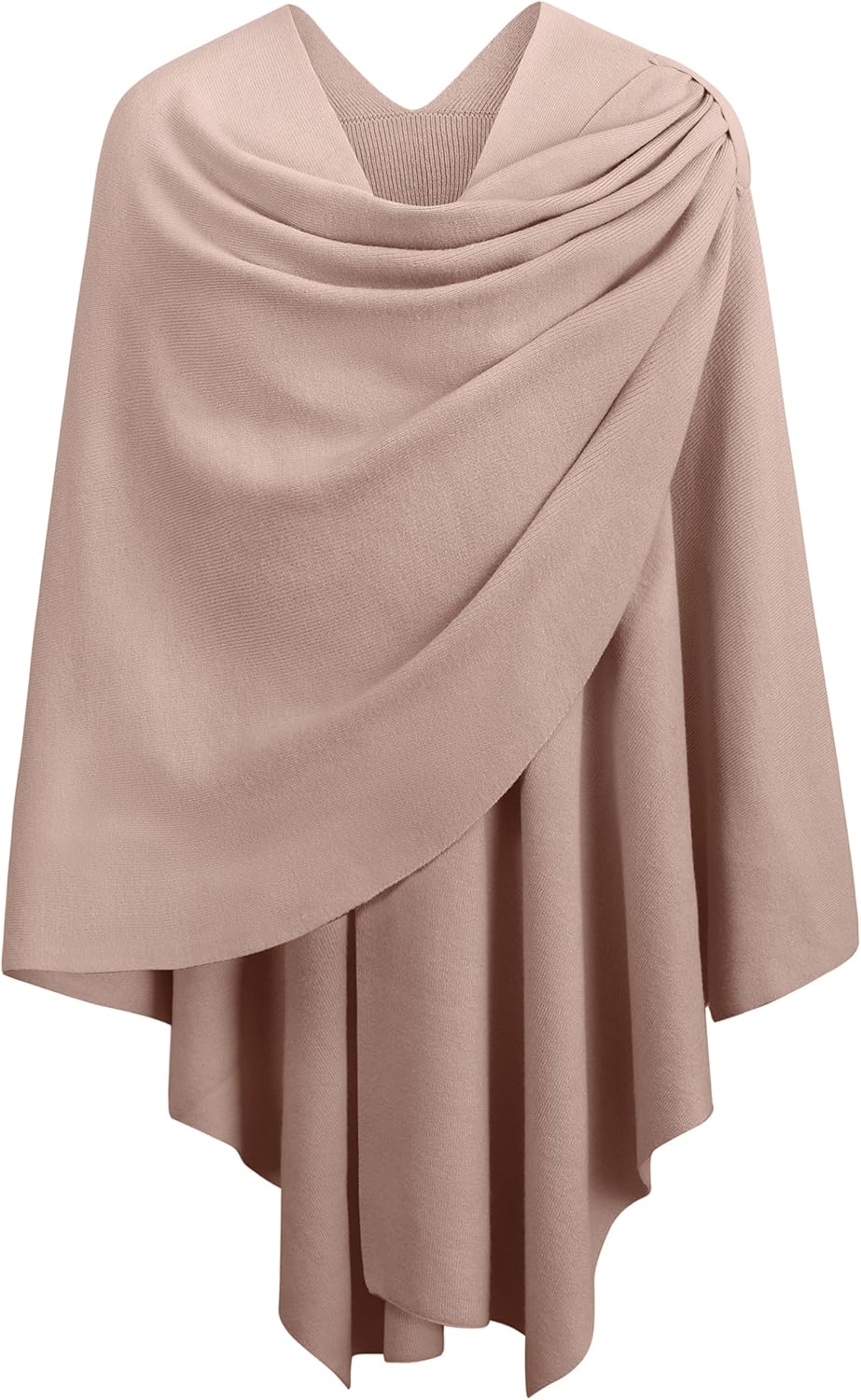 PULI Womens Large Cross Front Poncho Sweater Wrap for Fall