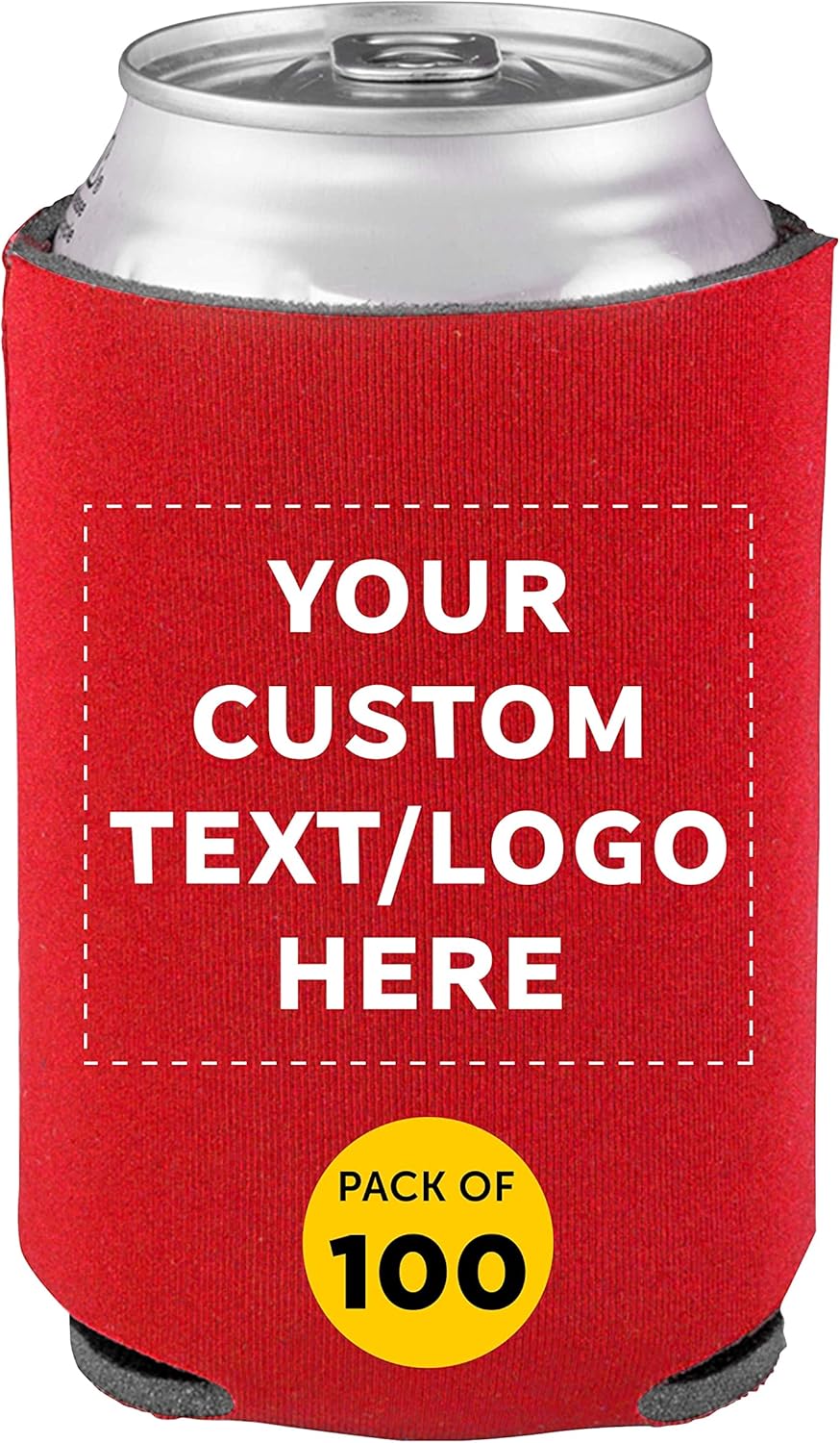 Custom Collapsible Beer Can Coolers Set of 100 for Events
