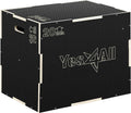 Yes4All 3 in 1 Non-Slip Wooden Plyo Box - Adjustable Step Up Box