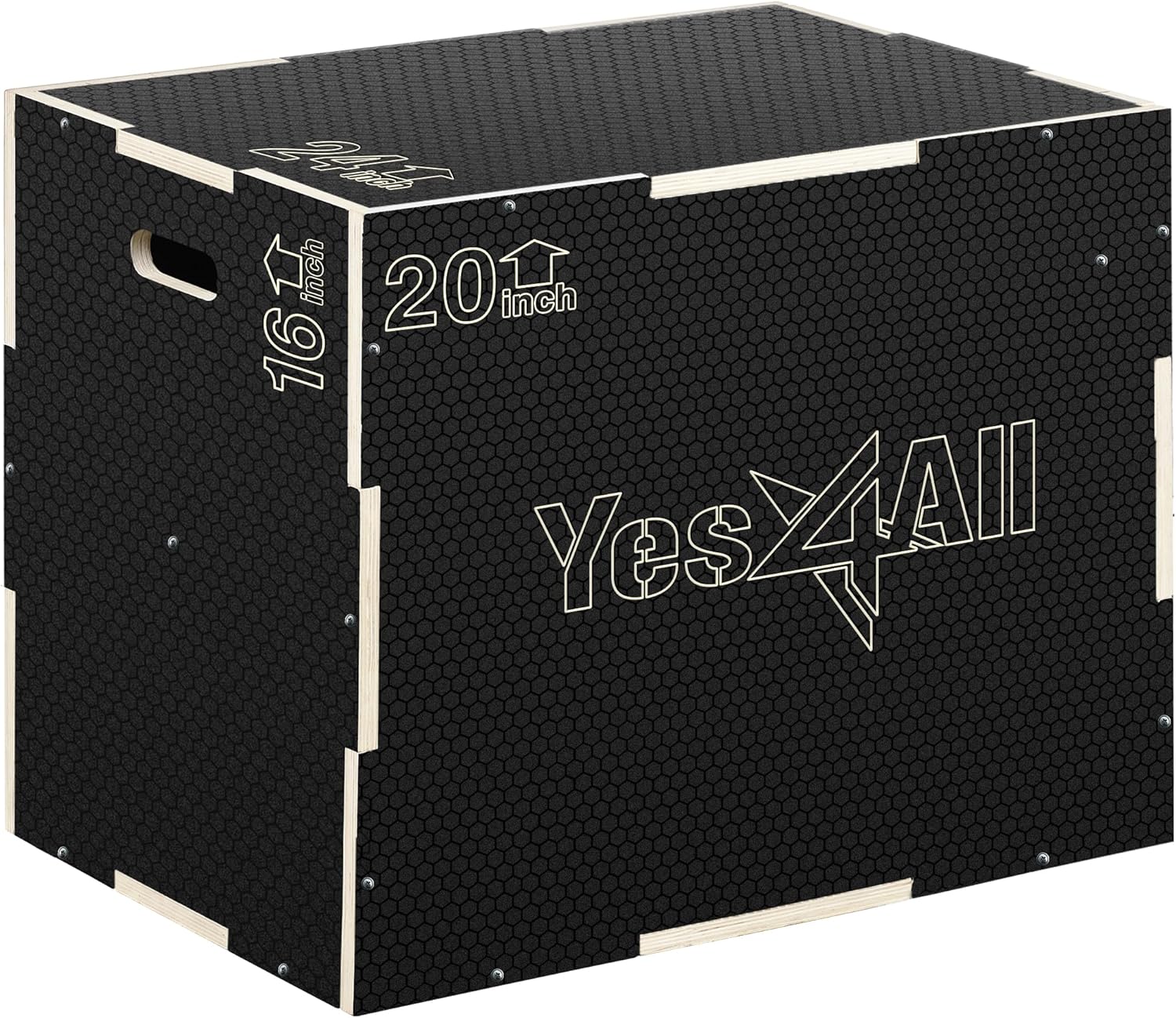 3 in 1 Non-Slip Wooden Plyo Box for Effective Workouts