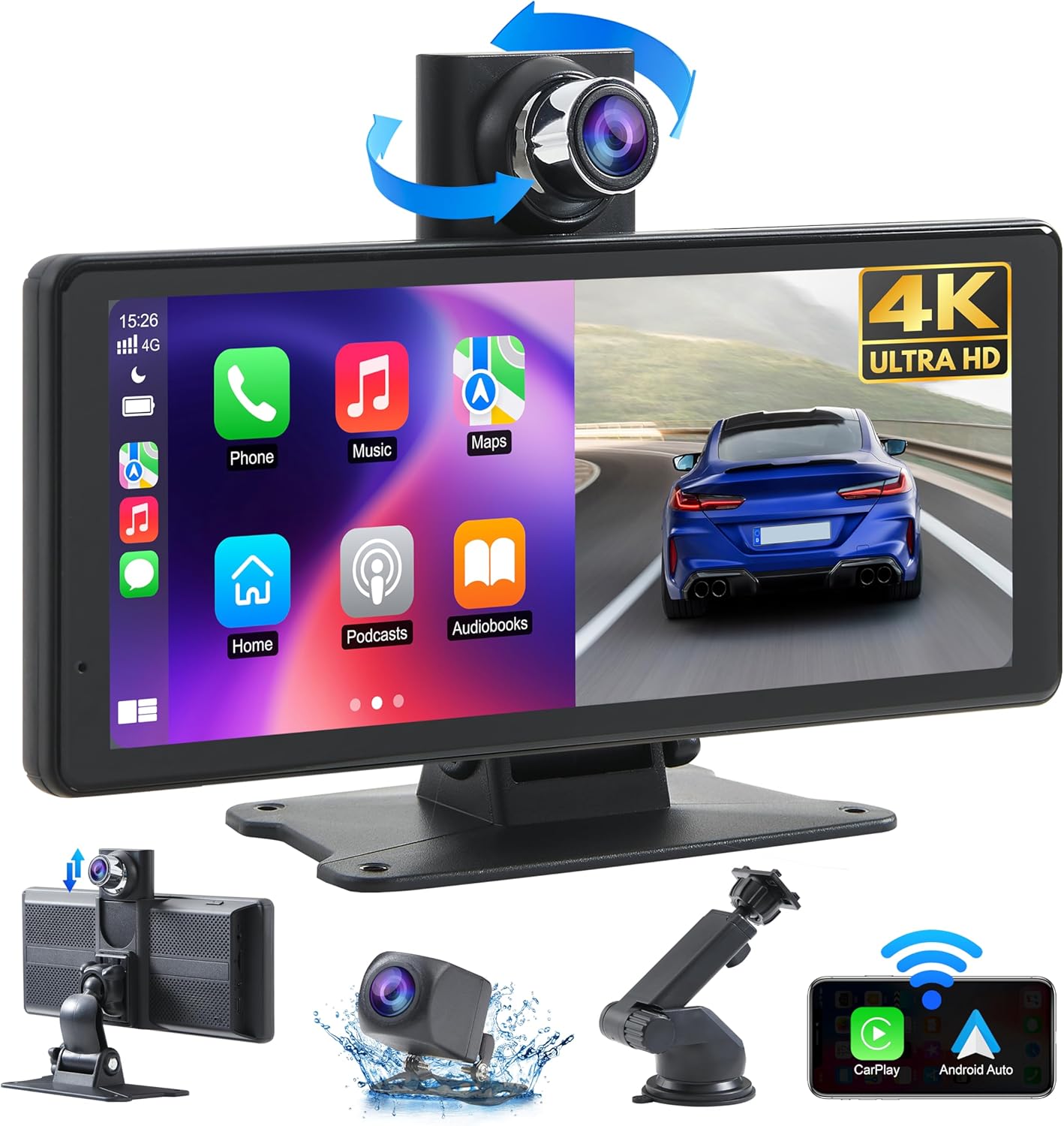 Venluna All-in-One Car Stereo + Dash Cam