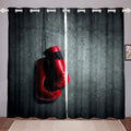 Boxing Window Curtains for Bedroom Living Room - Sports Theme Drapes