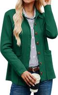 Women Casual Cardigan Knit Button Down Jacket - Comfortable Layering