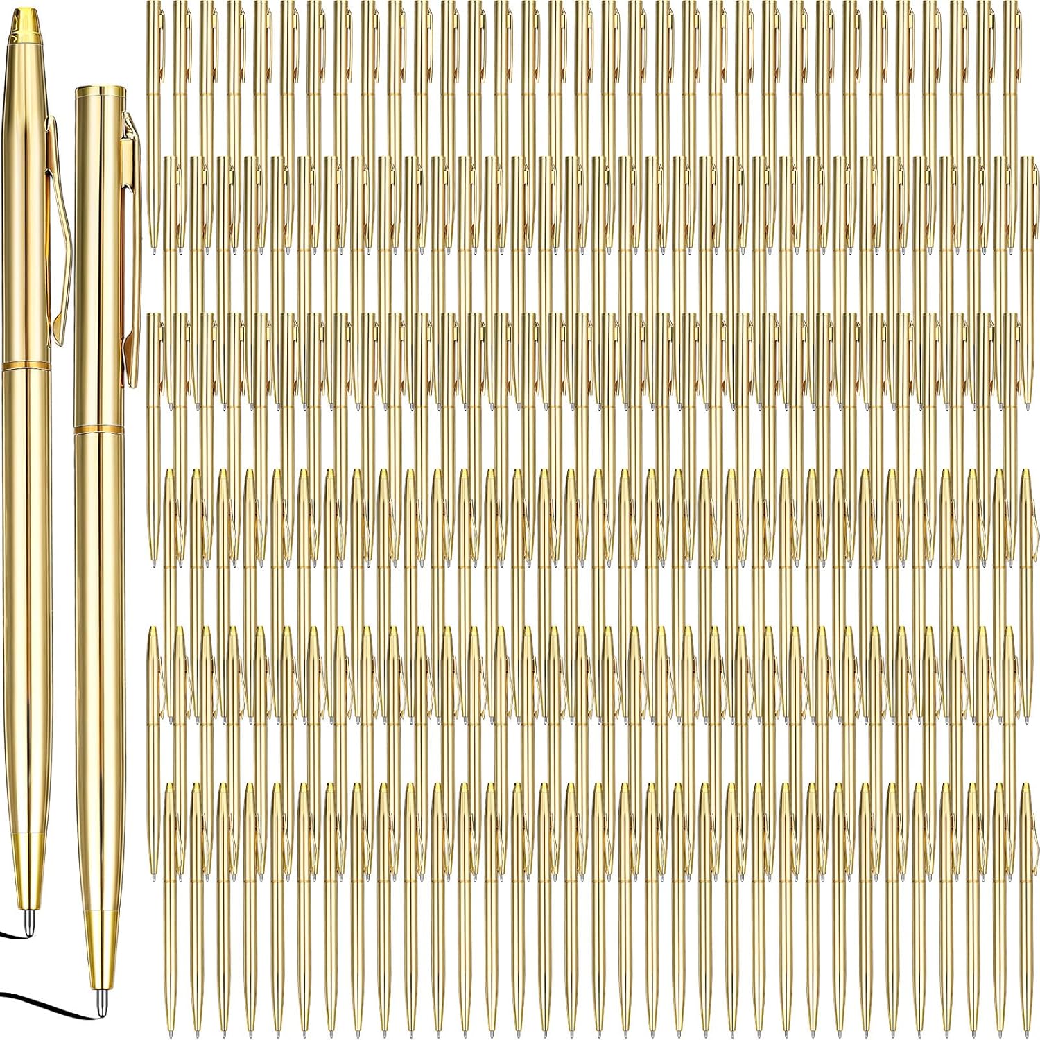 Fuutreo 200 Pack Gold Pens for Weddings and Office Use