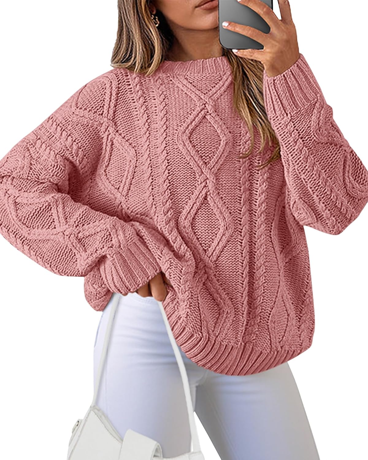 Casual Long Sleeve Sweater for Women - Trendy Fall Fashion