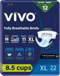 VIVO Organic Cotton Overnight Sensitive Skin Incontinence Briefs