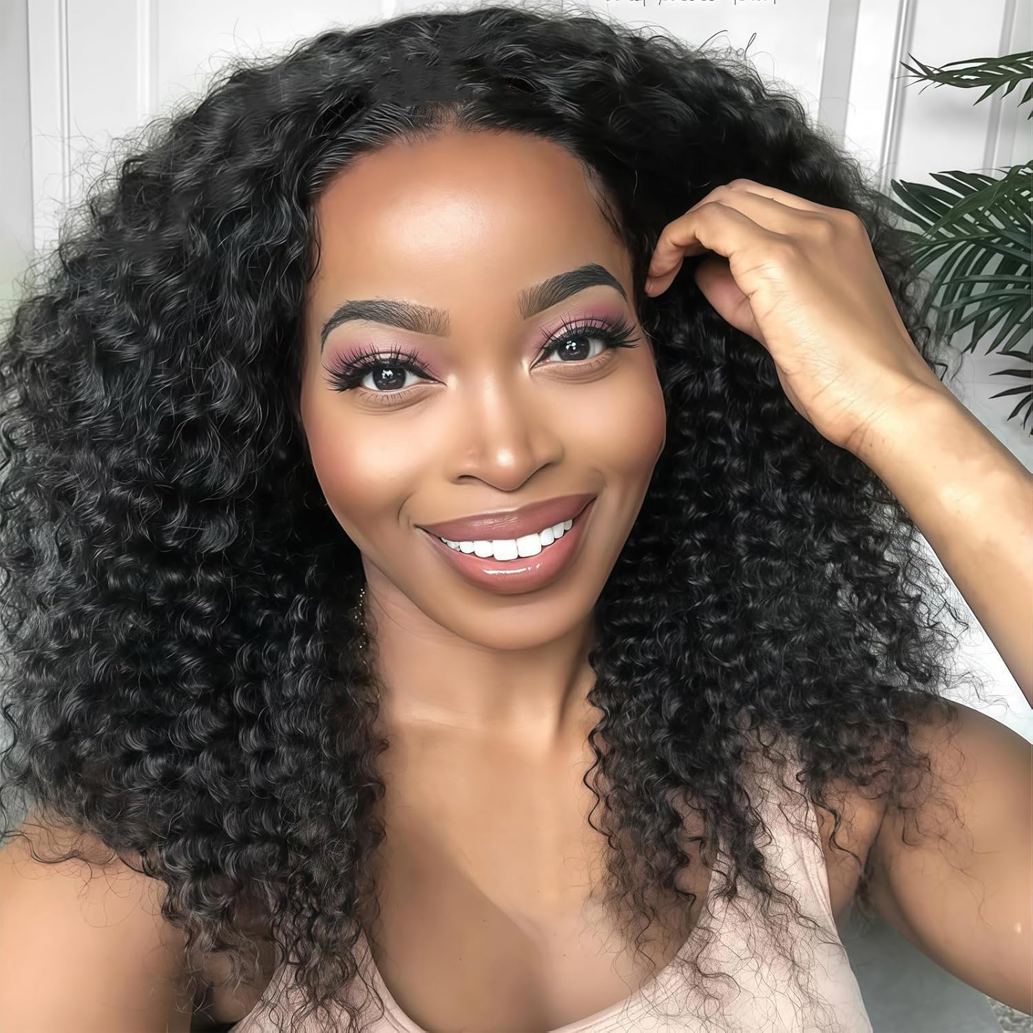 Curly Half Wig Human Hair 3 In 1 for Easy Wear and Style