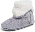 Dearfoams Women's Fuzzy Memory Foam Beth Bootie Slipper Sock - Cozy