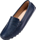 BEAUSEEN Women's Genuine Leather Penny Loafers - Classic Comfort Soft