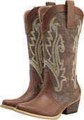 HISEA Rollda Cowboy Boots for Women - Pointed Toe NeoWestern Style