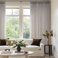 Pinch Pleated Linen Curtains 102 Inches Long for Elegant Spaces