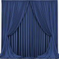 Navy Blue Backdrop Curtains Wrinkle-Free Polyester - 16 x 10ft