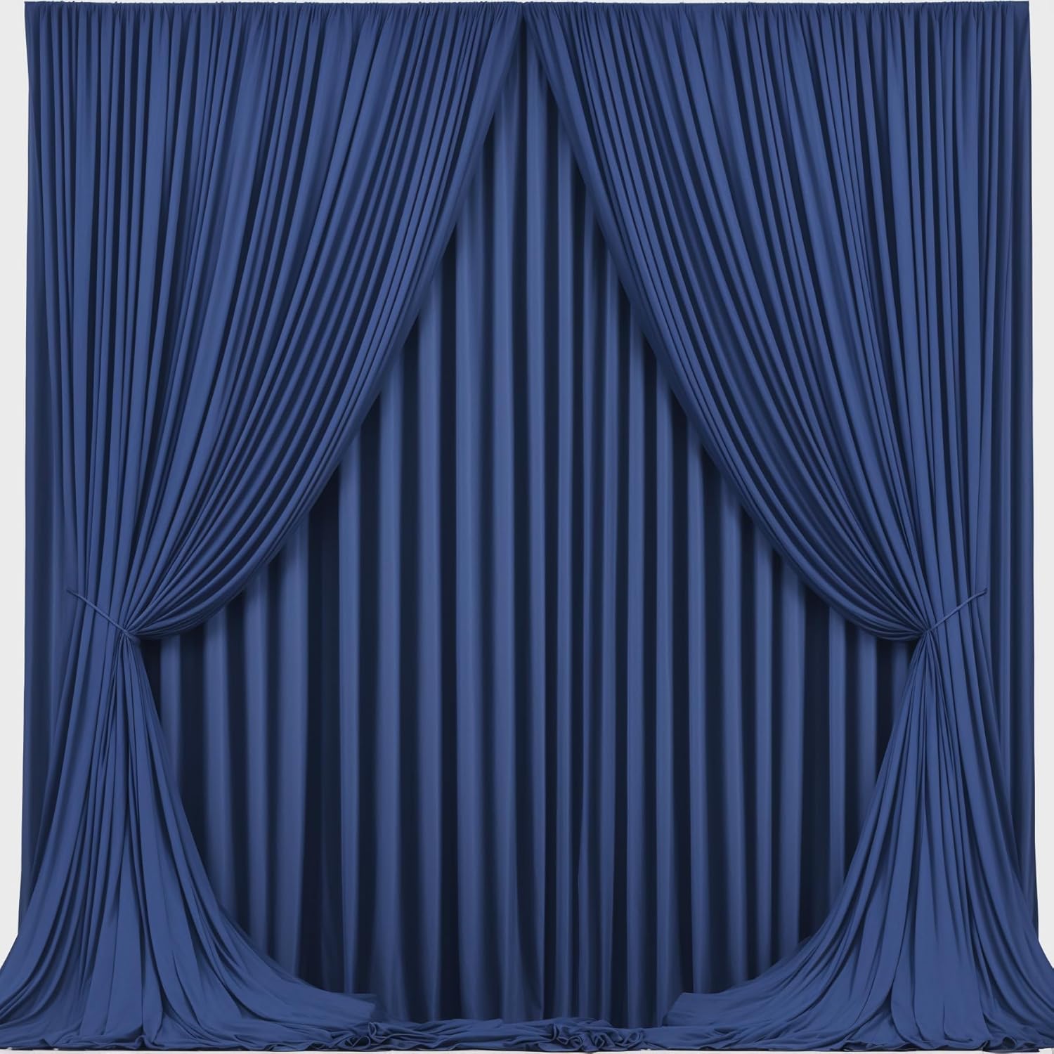 Navy Blue Backdrop Curtains for Weddings and Party Decorations