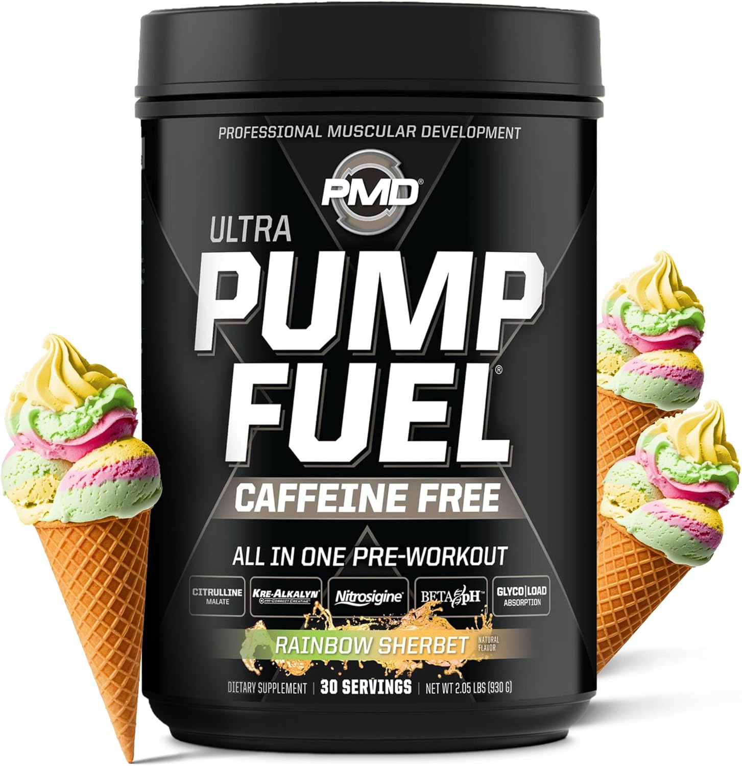 PMD Sports Pump Fuel Ultra Caffeine Free Pre Workout Powder