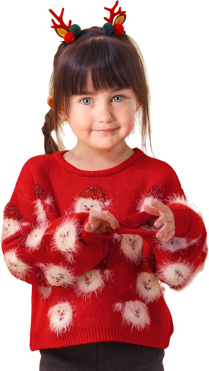 Womens Ugly Christmas Sweater with Funny Santa Design for Parties