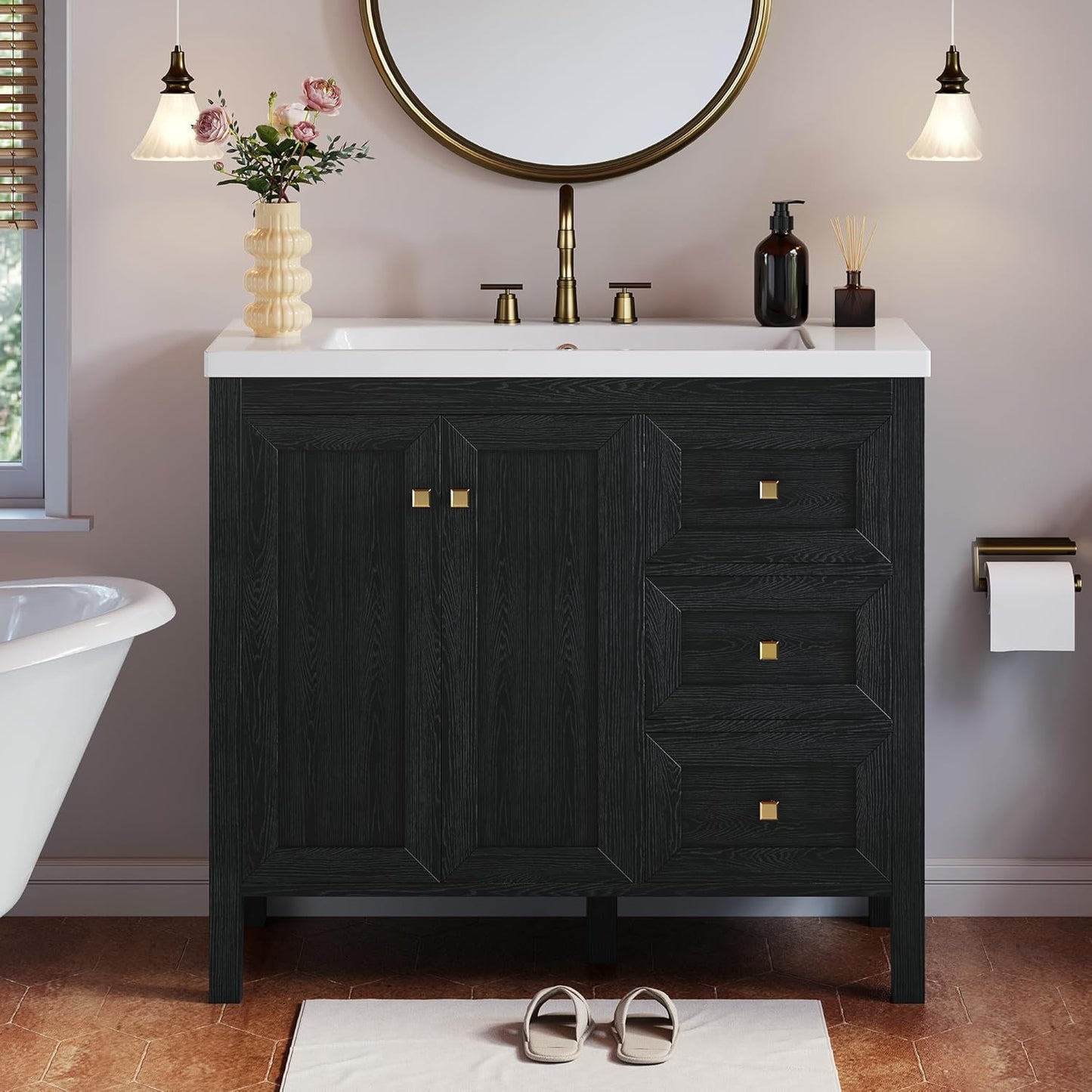 YITAHOME 36 Inch Bathroom Vanity with Sink Set for Vintage Charm