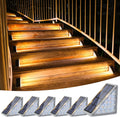 VOLISUN Solar Stair Lights 6 Pack - Warm 3000K Step Lighting