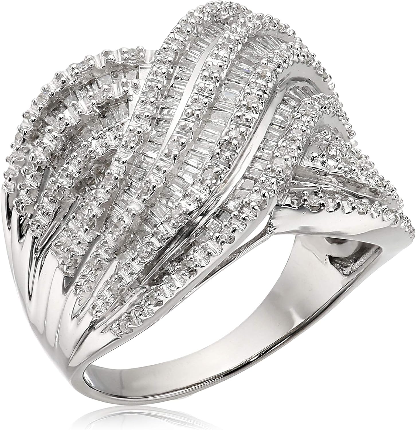 Stunning Sterling Silver Diamond Band Ring for Elegant Style