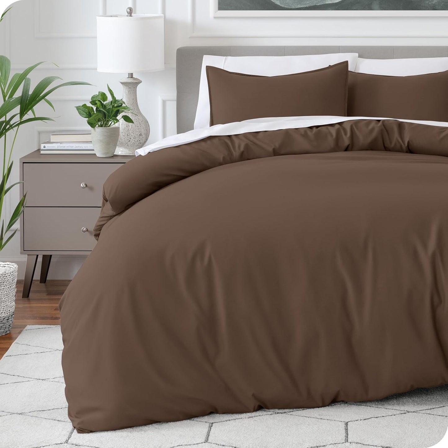 Bare Home Extra Long Duvet Cover Set for Twin/Twin XL Beds
