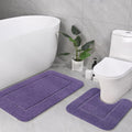 LOCHAS Bathroom Rug Set Purple - Soft 2-Piece Bath Rugs