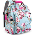 LitBear Diaper Bag Backpack - Large Capacity Floral Nappy Bag