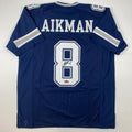 Facsimile Autographed Troy Aikman Dallas Blue Reprint Jersey Men's XL