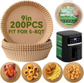 Non-Stick Air Fryer Liners - 9 inch Round, 200 PCS
