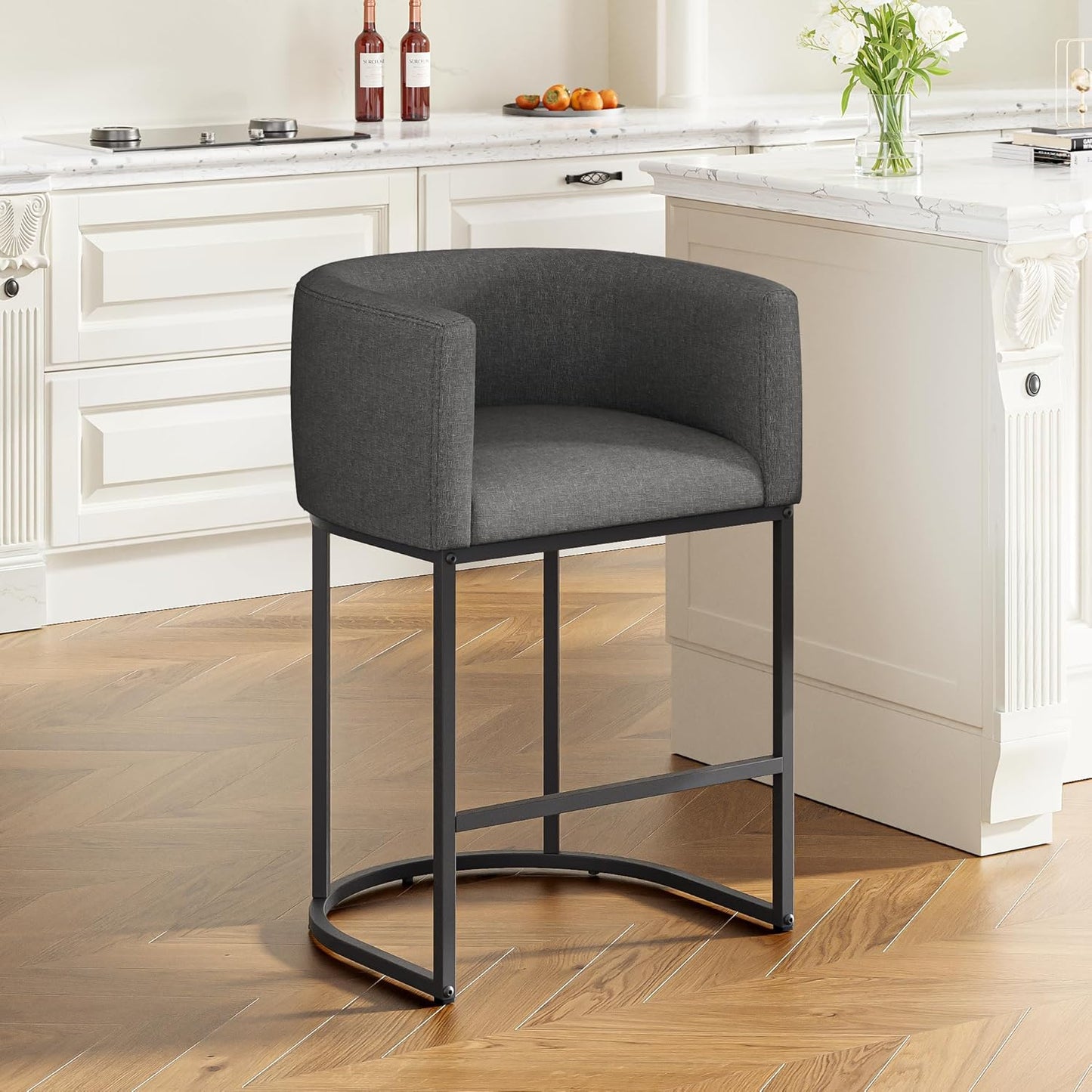 26 H Counter Height Bar Stools with Backrest and Arms for Comfort