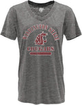 Blue 84 Women's V-Neck Burnout T Shirt - Vintage Cougars Fan Tee
