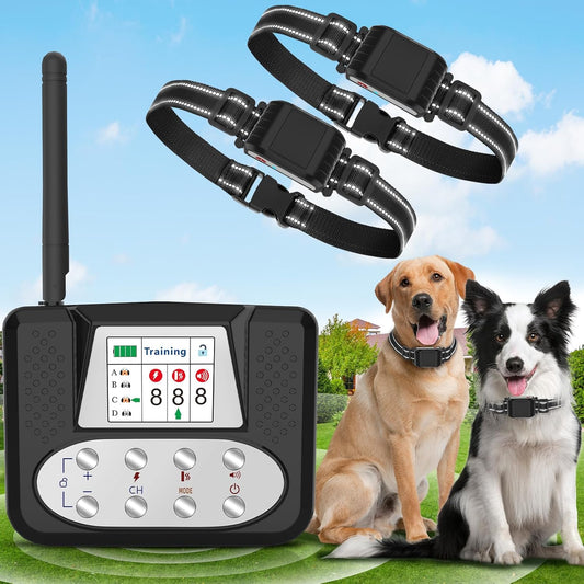 Wireless Dog Fence System with LCD Screen for Outdoor Use