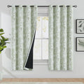 Blackout Floral Curtains 63 in - Full Light Blocking Blossom Drapes