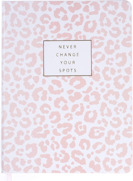 Stylish Cheetah Vegan Leather Journal - 192 Lined Pages, Gold Foil Detail - Ideal for Notes & Lists