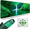 Large Green Gaming Mouse Pad Set - Eye Protection, Non-Slip, Desk Decor