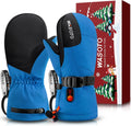 Heated Mittens for Kids PU - Waterproof Electric Ski Gloves