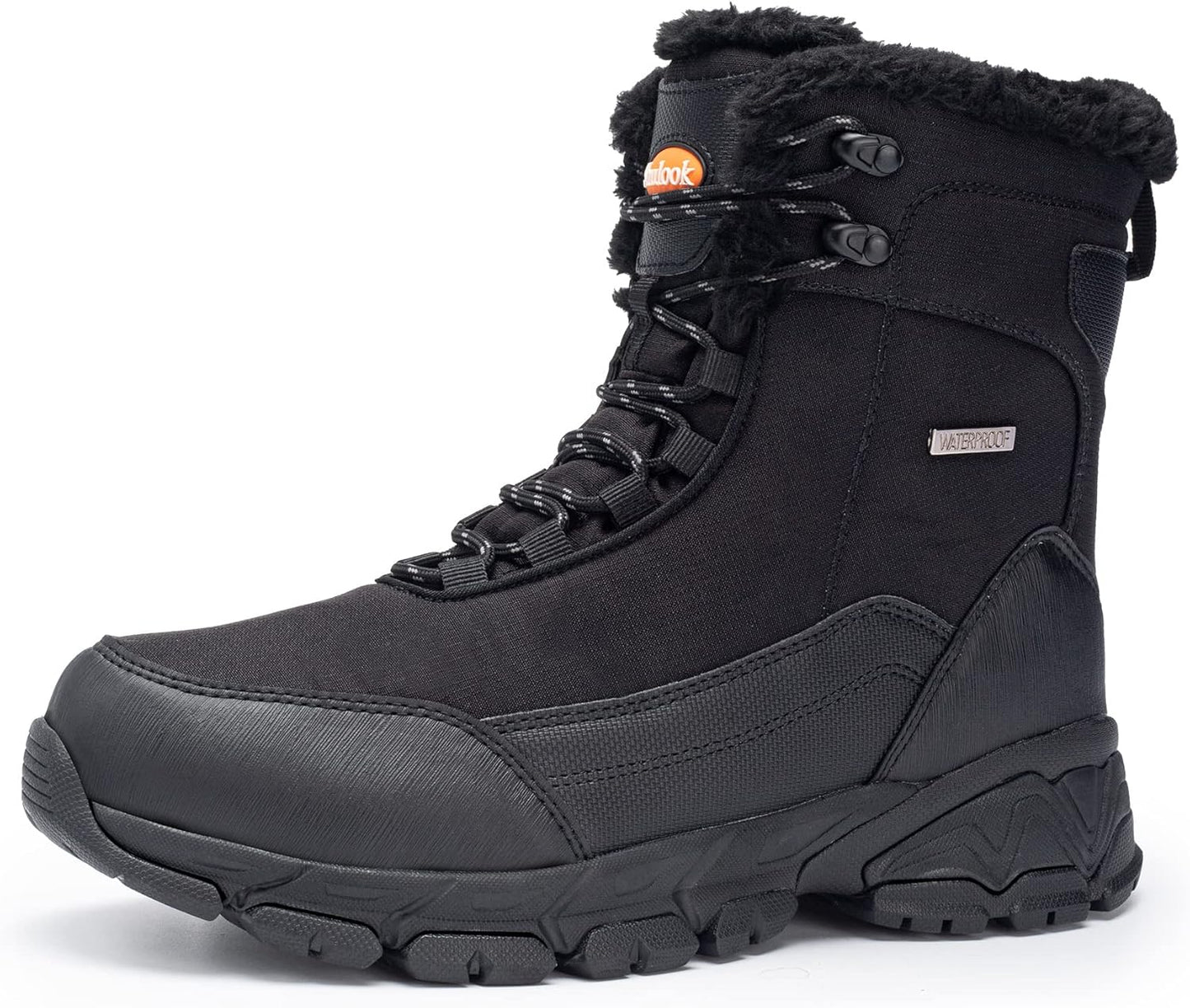 Men's Snow Boots Waterproof Warm Fur Lined for Winter Hiking