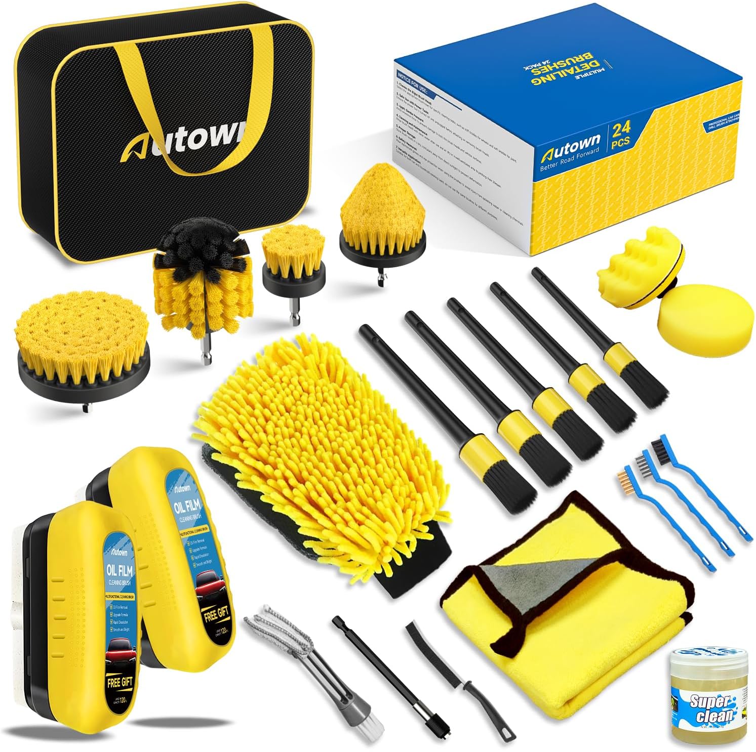 24PCS Car Detailing Kits for Ultimate Interior and Exterior Care