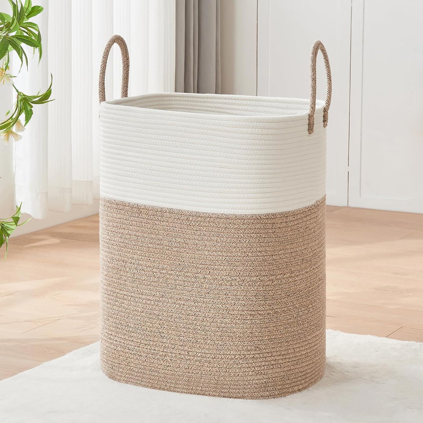 Laundry Basket with Handles - Extra Large Cotton Storage Solution