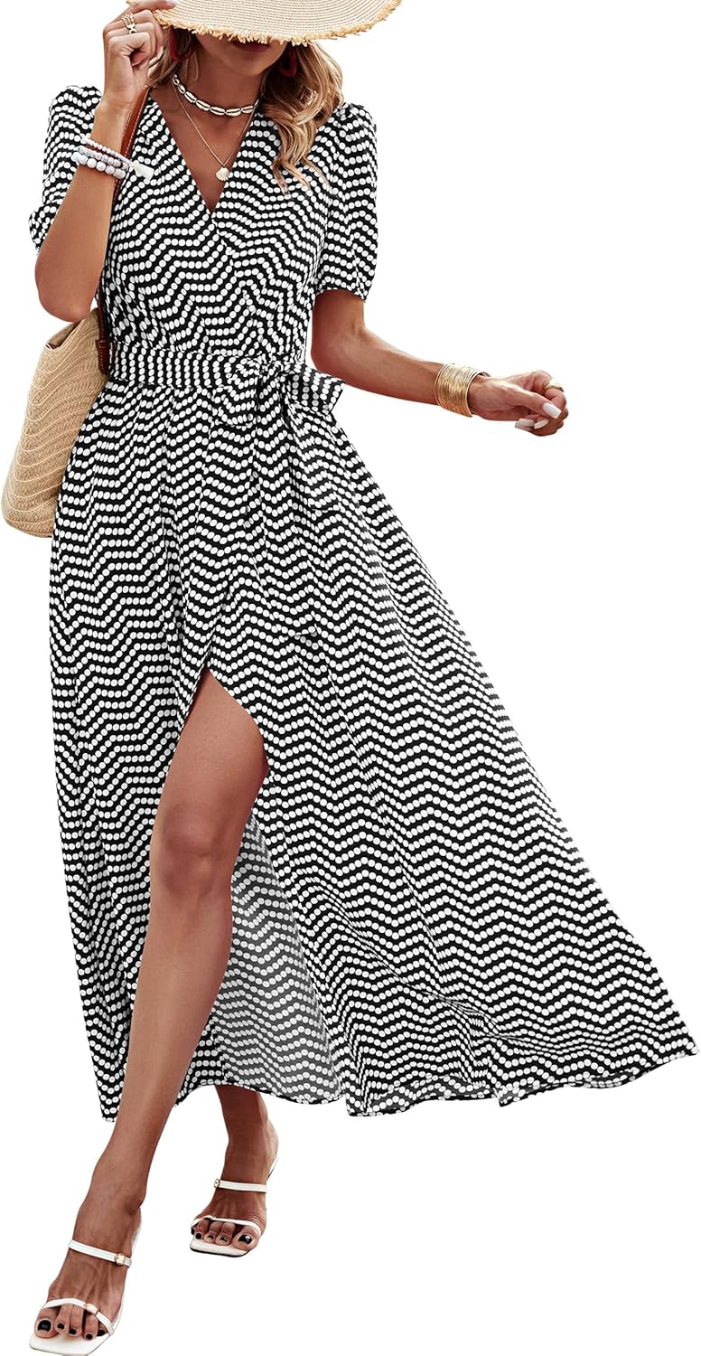 Floral Boho Maxi Dress for Women - Summer Casual Style
