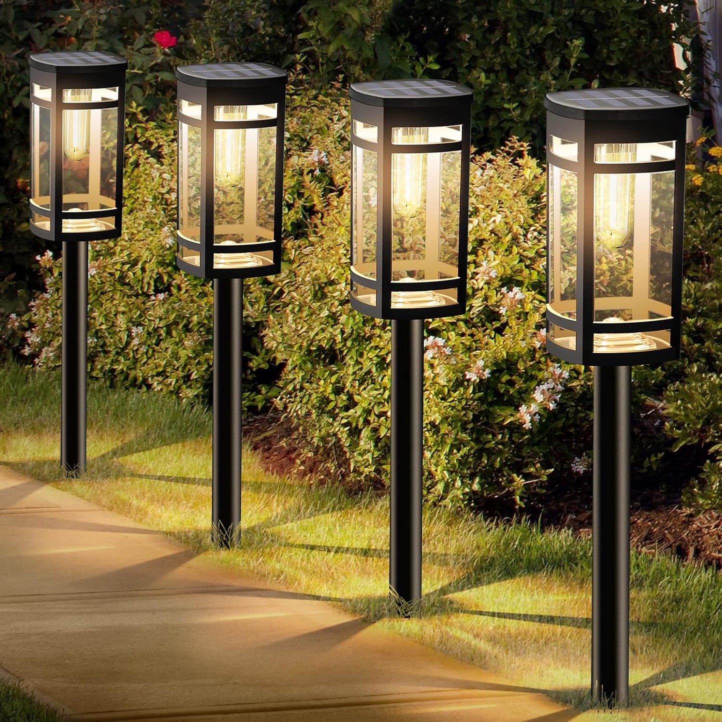 16 Pack Solar Lights Outdoor Waterproof for Garden Pathway