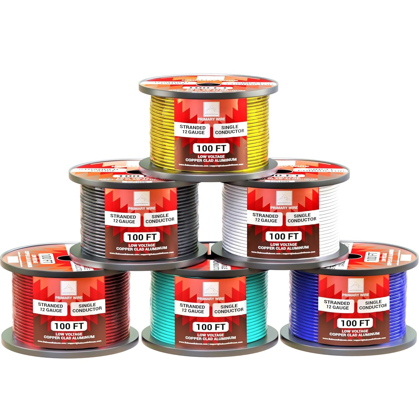 12 Gauge Wire Combo 6 Pack for Automotive and Electrical Use