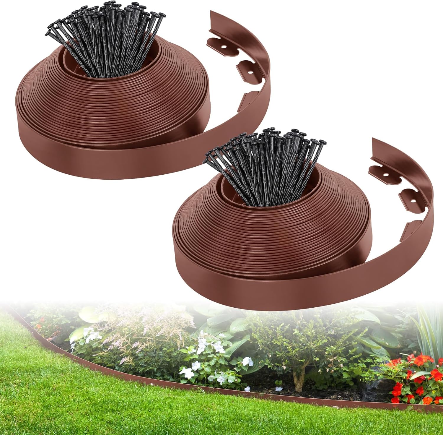 2-Inch x 66 FT Landscape Edging Border Kit for Your Garden